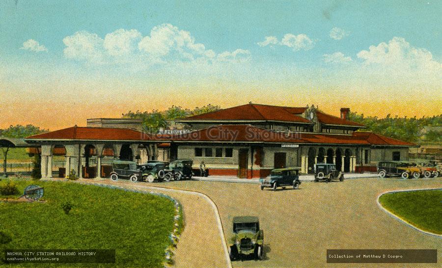 Postcard: New York, New Haven & Hartford Railroad Station, Westerly, Rhode Island